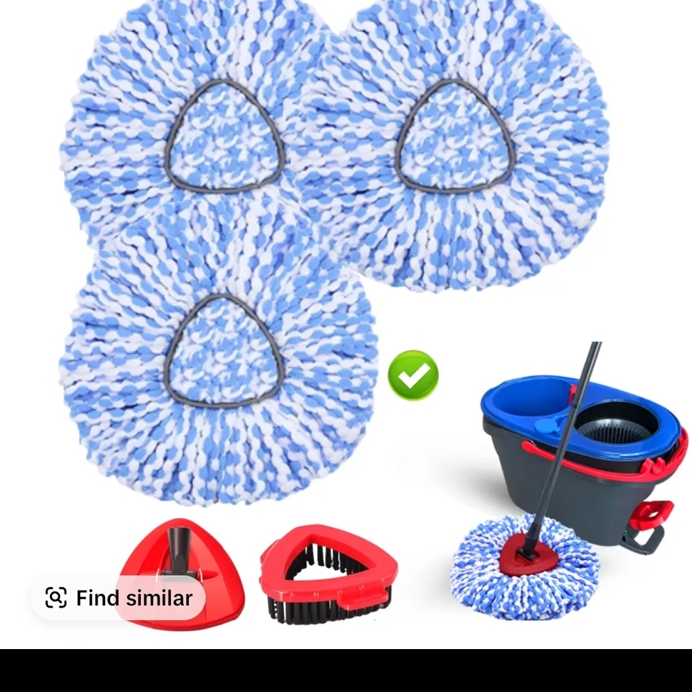 Spin Mop Replacement Heads - Blue